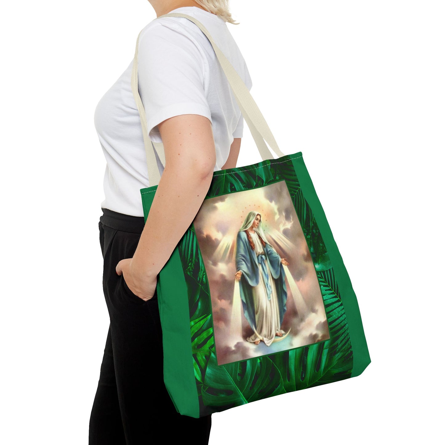 Religious Our Lady of Grace Tropical Tote Bag - 3 Sizes