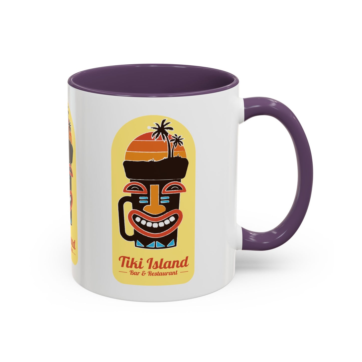 Copy of Tiki Island Accent Coffee Mug, 8 Colors - Fun Tropical Drinkware for Beach Vibes, Yellow