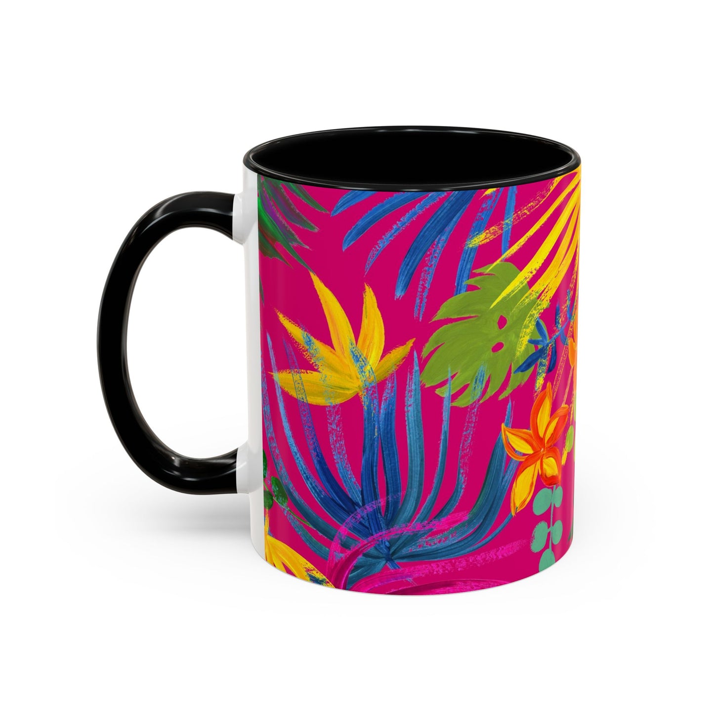 Accent Coffee Mug | Tropical-Inspired Drinkware / Exotic Flora