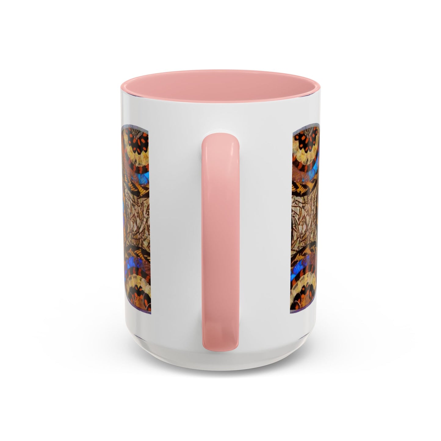 Accent Coffee Mug (11, 15oz), 8 Colors - Real Butterfly Wings Plate #3