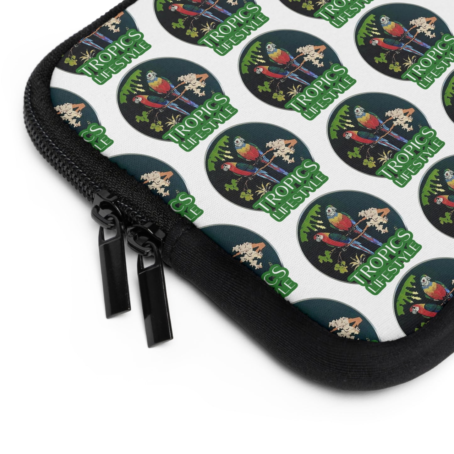Tropical Laptop Sleeve, 5 Sizes - Perfect for Beach Lovers & Students / Two Brazilian Parrots