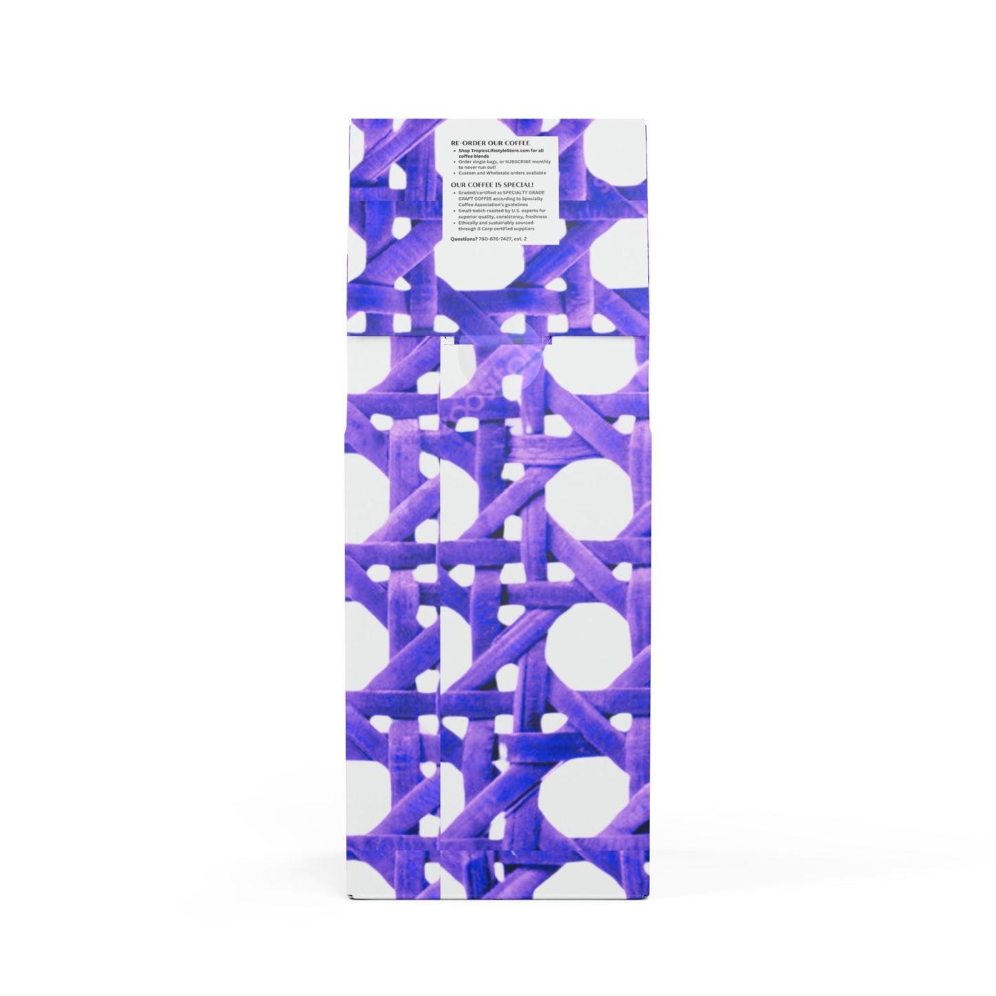 Cocoa Palms Blend™ (Medium-Dark Roast) Specialty Grade Craft Coffee / Chair Wicker, Green