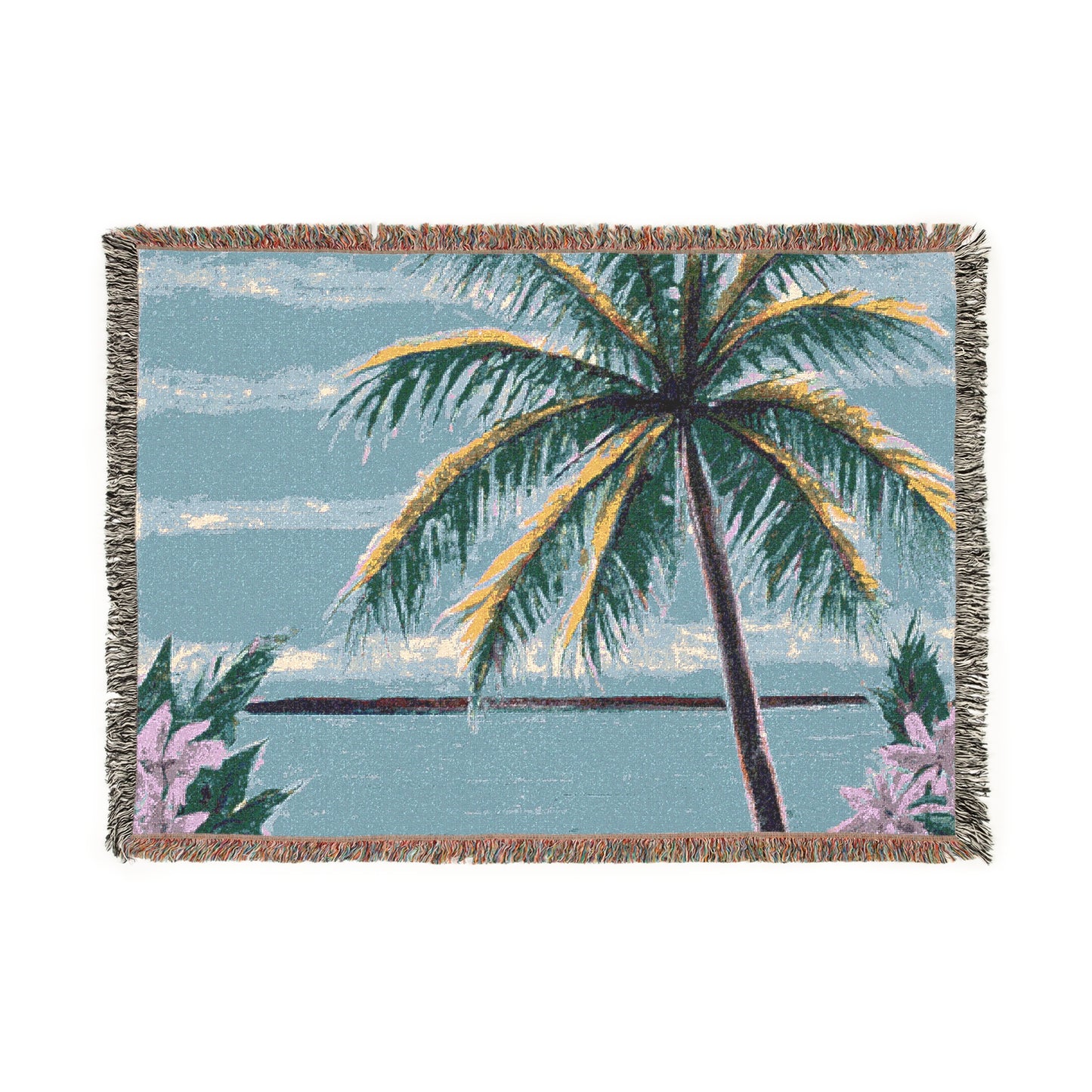 Woven Blanket, 3 Sizes - Tropical Home Decor / Calm Beach