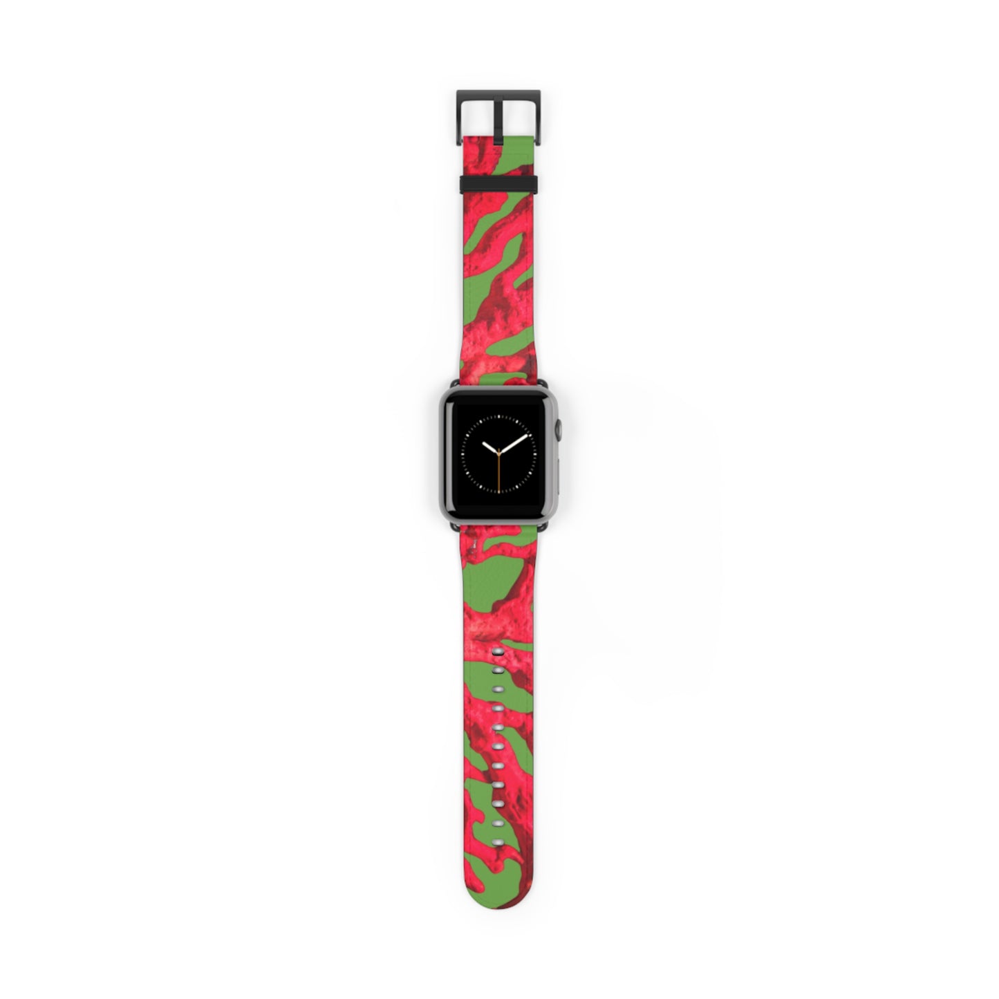 Apple Watch Band - Red Coral, green background