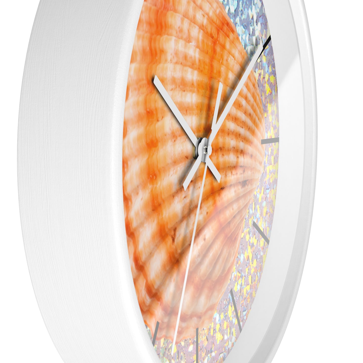 Wall Clock, Disco Orange Scallop, Hands/Base Variants