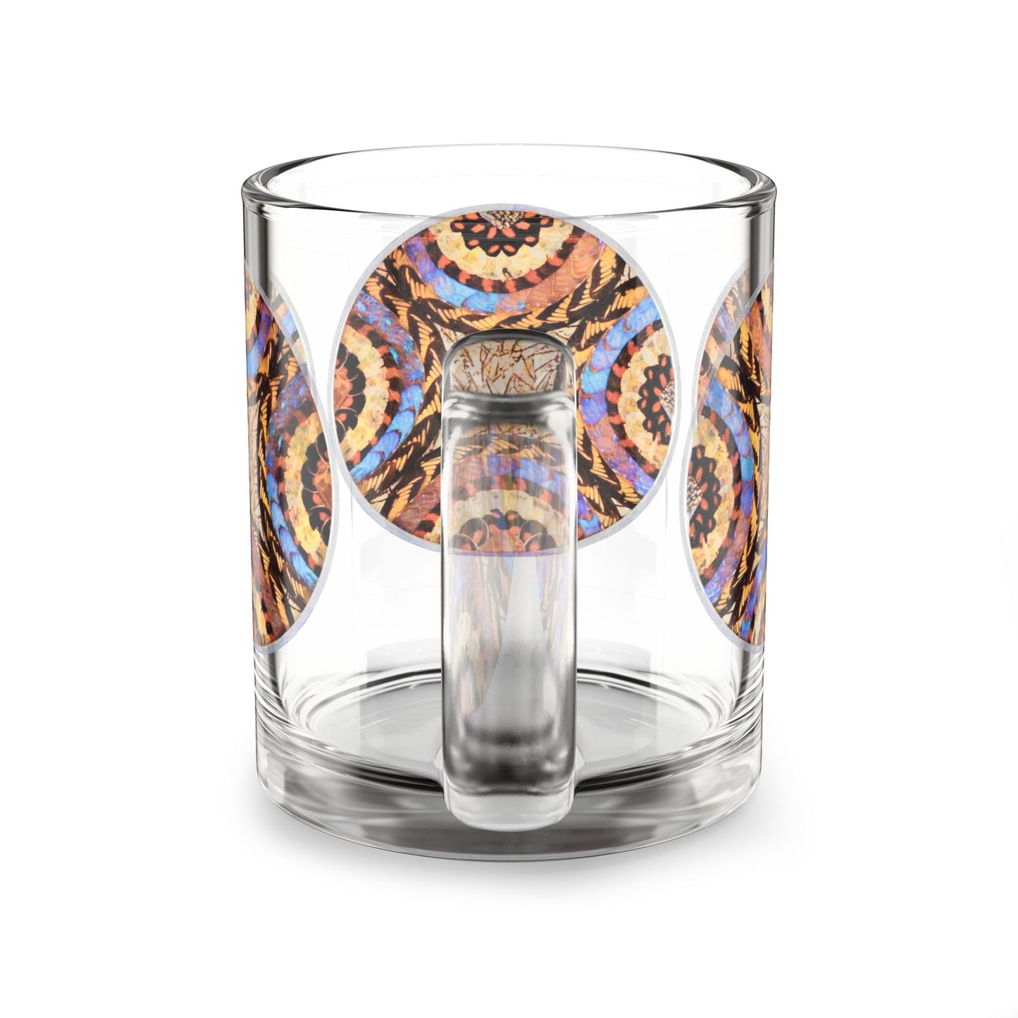 Tropical Glass Mug - 10oz Coffee Cup / Real Butterfly Wing Plate #3