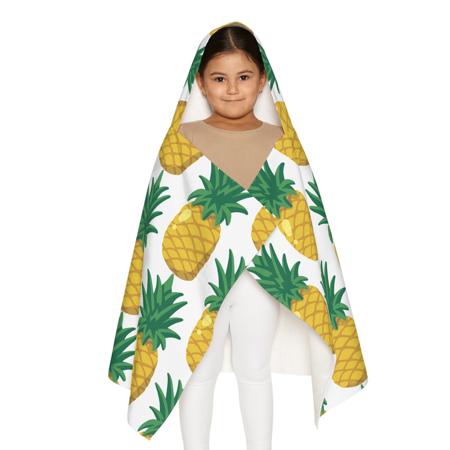 Tropical Kids Hooded Towel - Fun Design for Beach & Bath / Pineapples