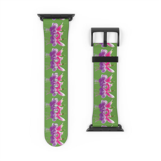 Apple Watch Band - Two Fuchsias, green