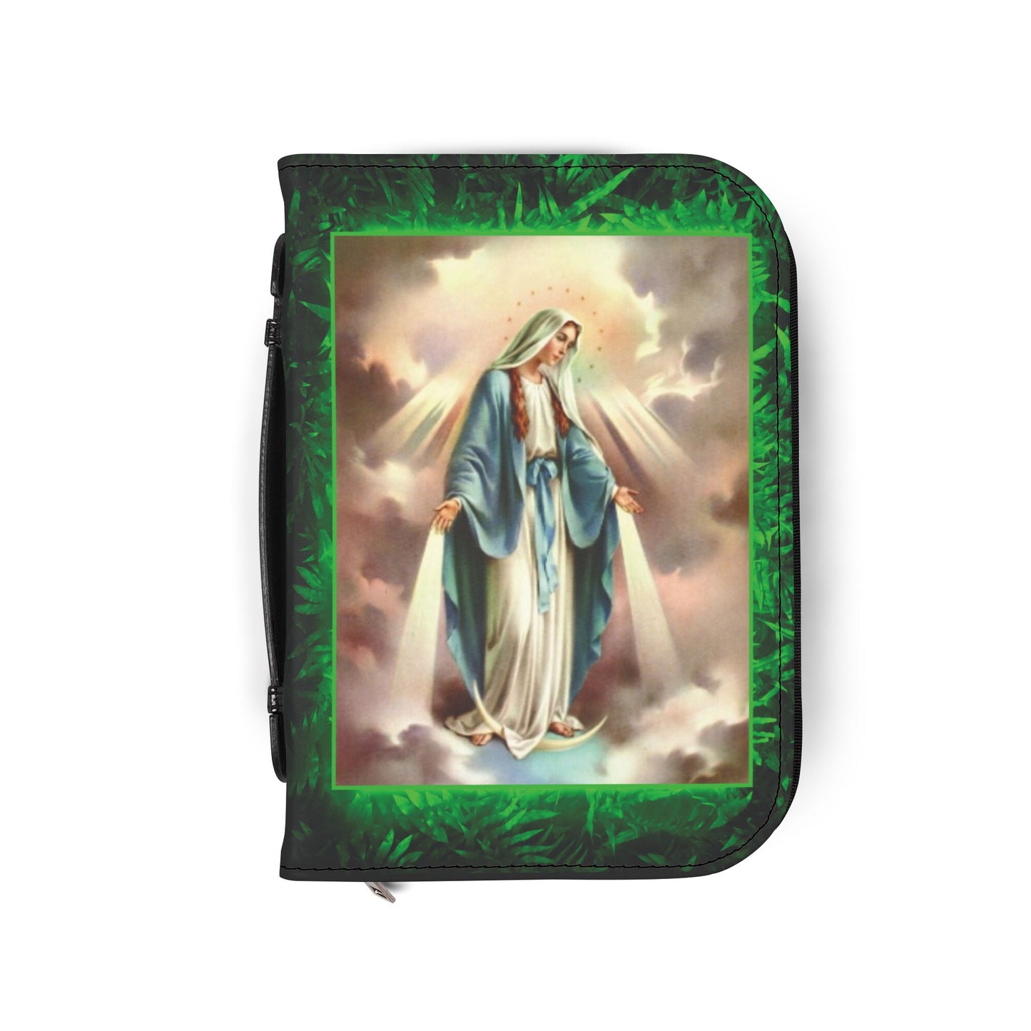 Tropical Glow Bible Cover, Our Lady of Grace / Floral Bible Protector, Christian Church Accessories
