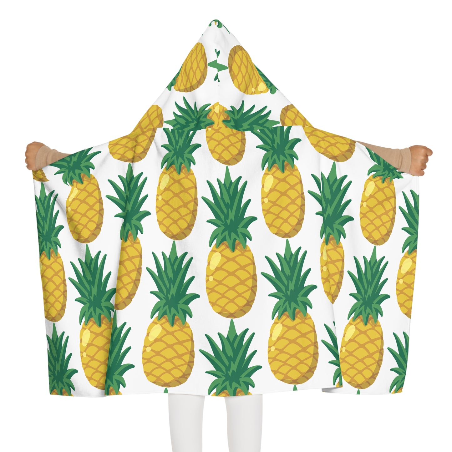 Tropical Kids Hooded Towel - Fun Design for Beach & Bath / Pineapples