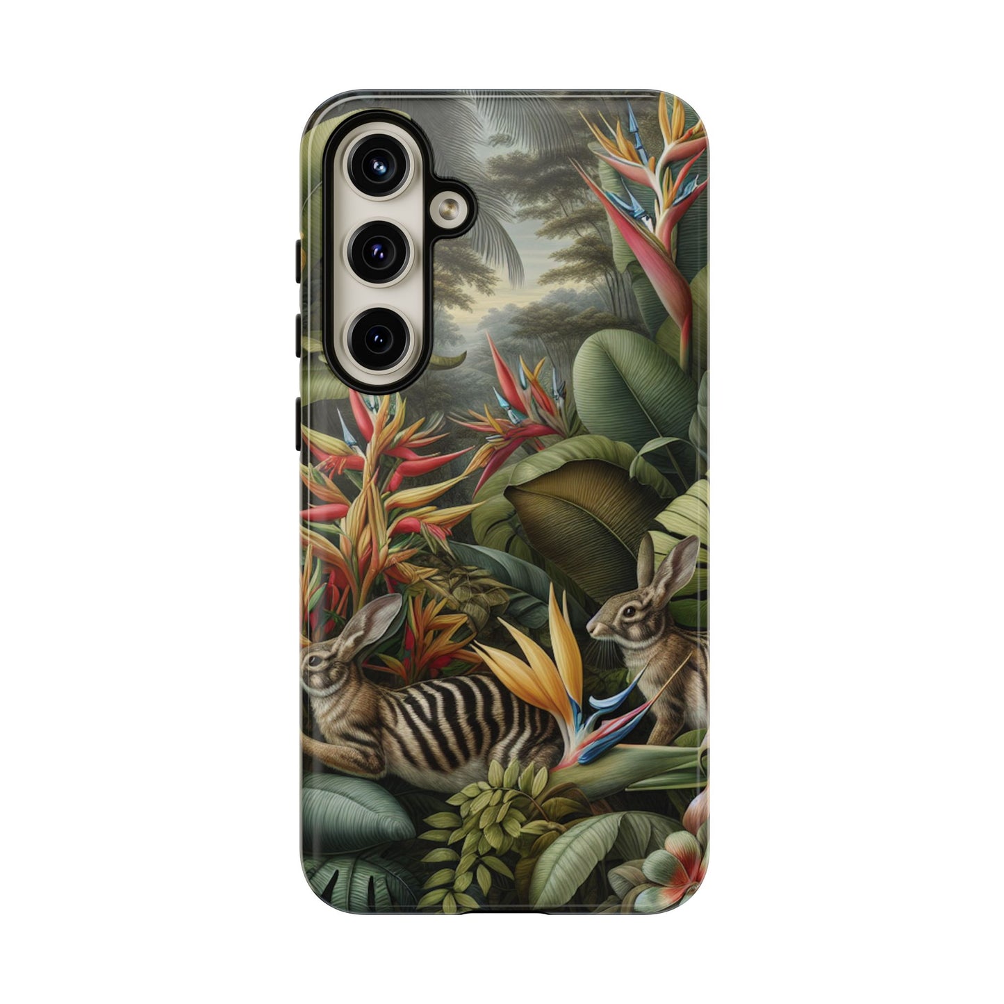 Rainforest Rabbit Outing Phone Case - Tough Cases with Summer Vibe