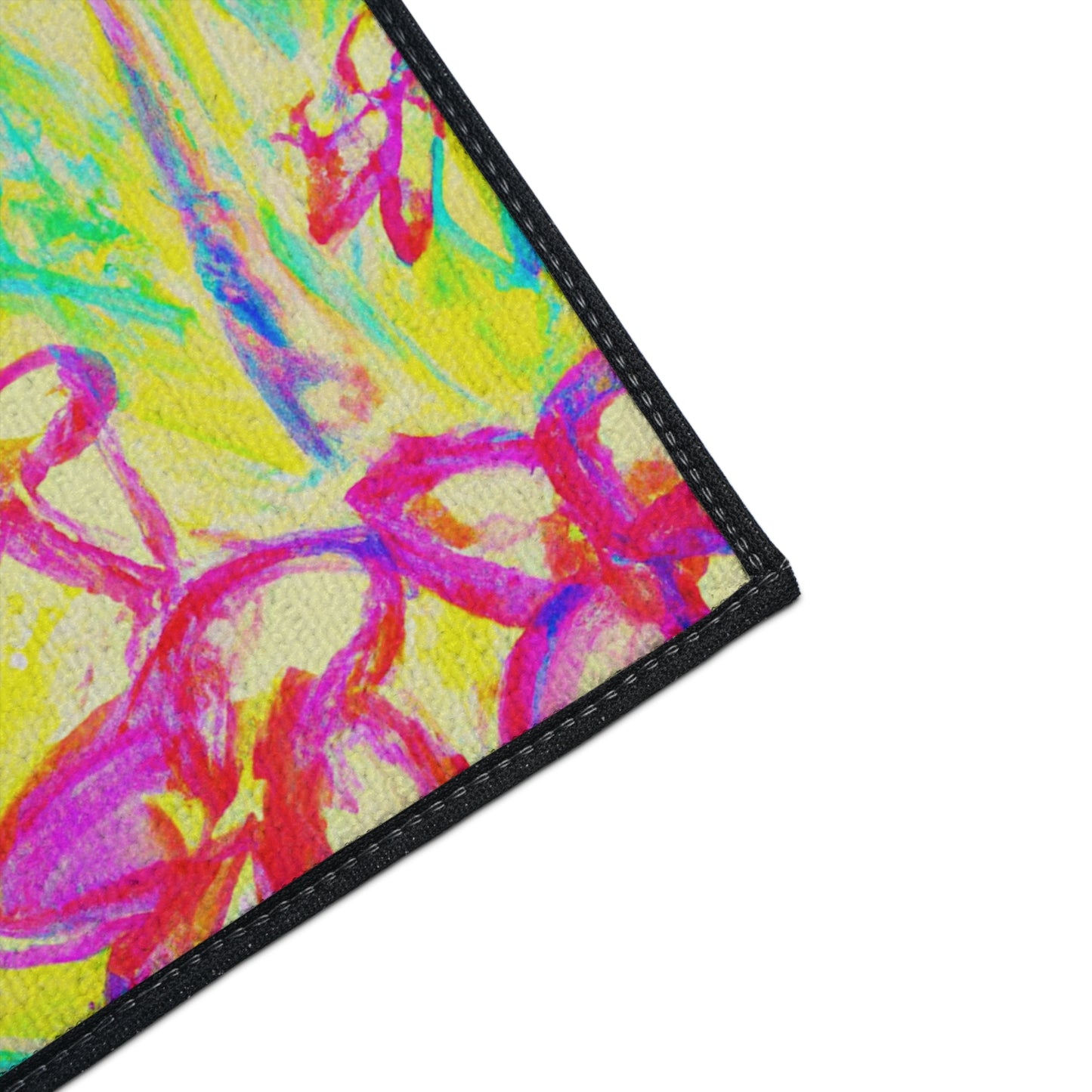 Heavy Duty Floor Mat, 5 Sizes – Tropical Area Rug for Home Décor / Tropical Doodles, Yellow