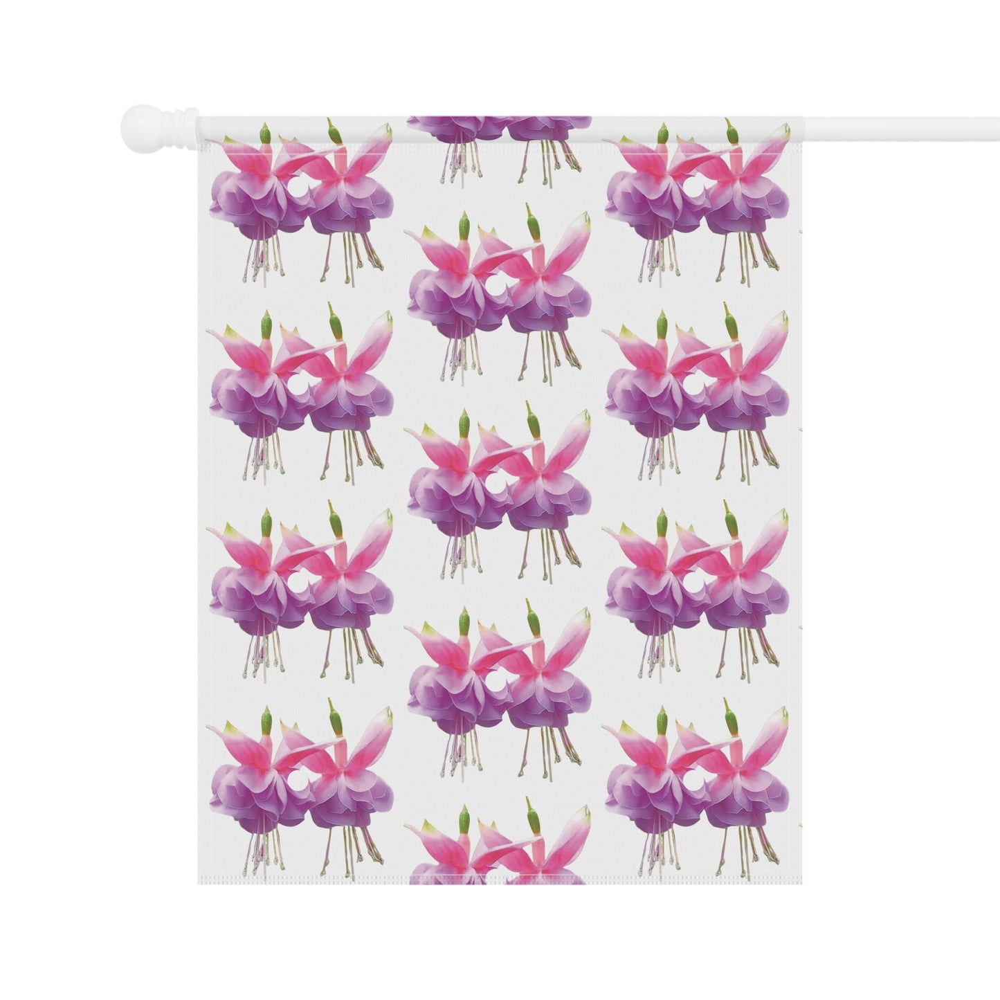 Tropical Garden Flag  - Perfect for Outdoor Decor / Floral Two Pink Fuchsias