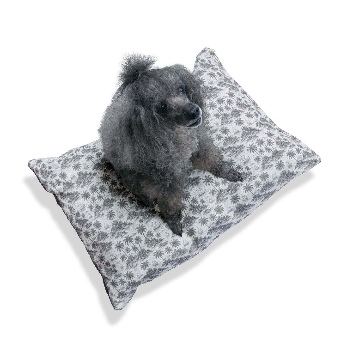 Pet Bed - Cozy and Fun Dog or Cat Bed for Beach Lovers / Faraway Toile, Noir