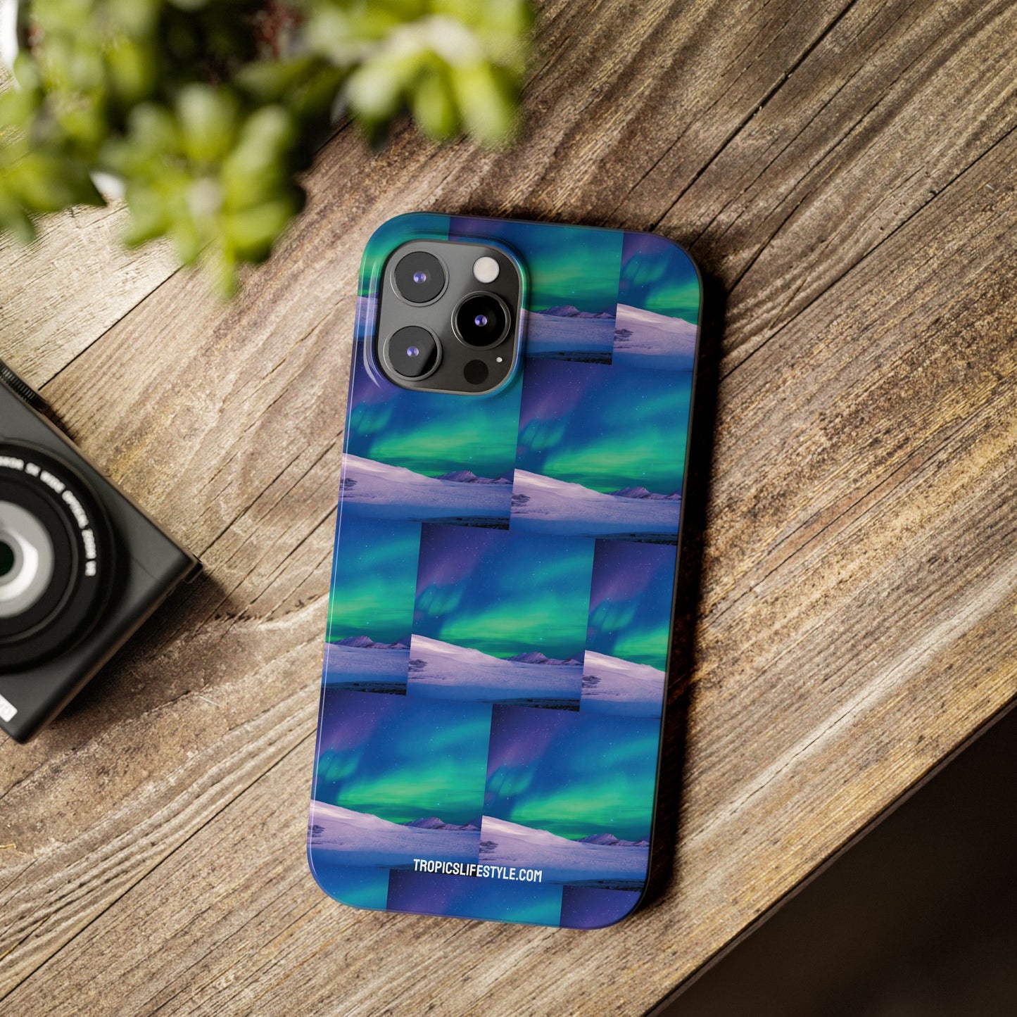 Slim Phone Cases - Cold Ocean Lights, Peacock