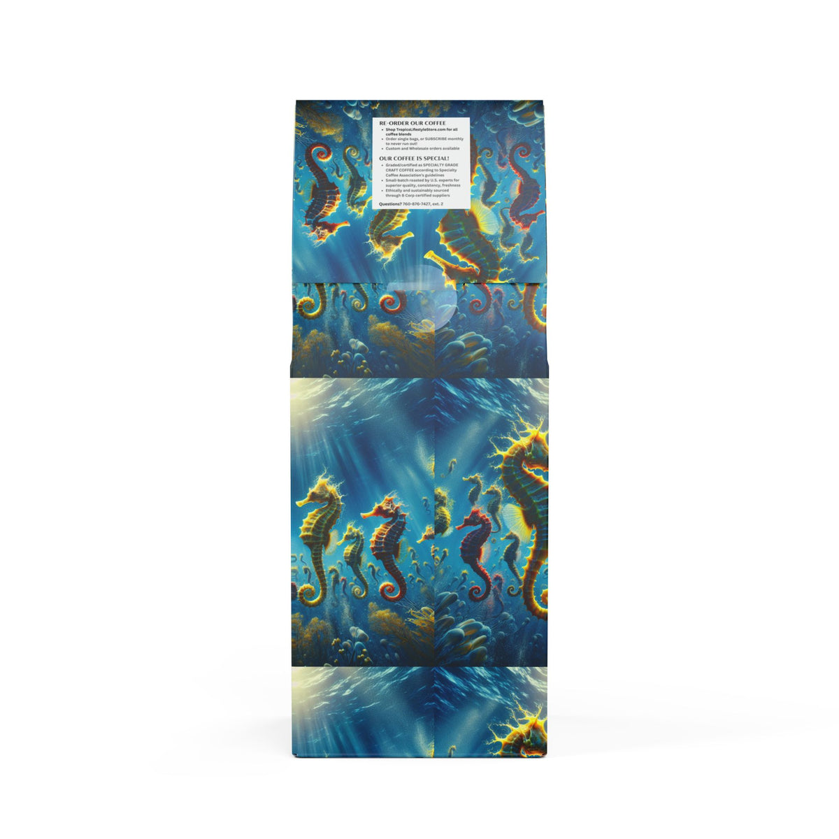 Midnight Surf Blend™ (Medium-Dark Roast) Specialty Grade Craft Coffee / Seahorse Party