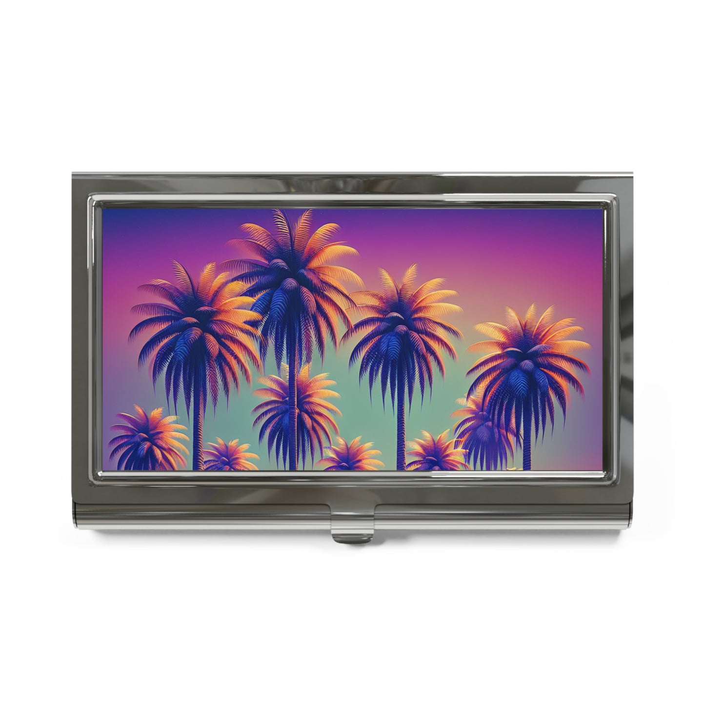 Sunset Palms Business Card Holder
