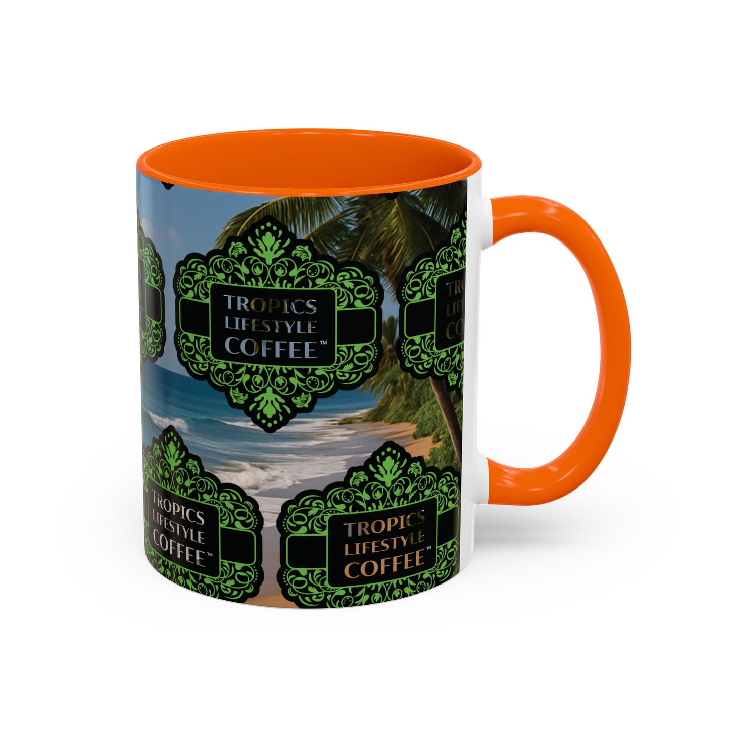Accent Coffee Mug (11, 15oz), 8 Colors - Tropics Lifestyle Coffee, Meet You There