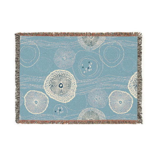 Plankton Drift Ocean Woven Blanket for Cozy Living, 3 sizes