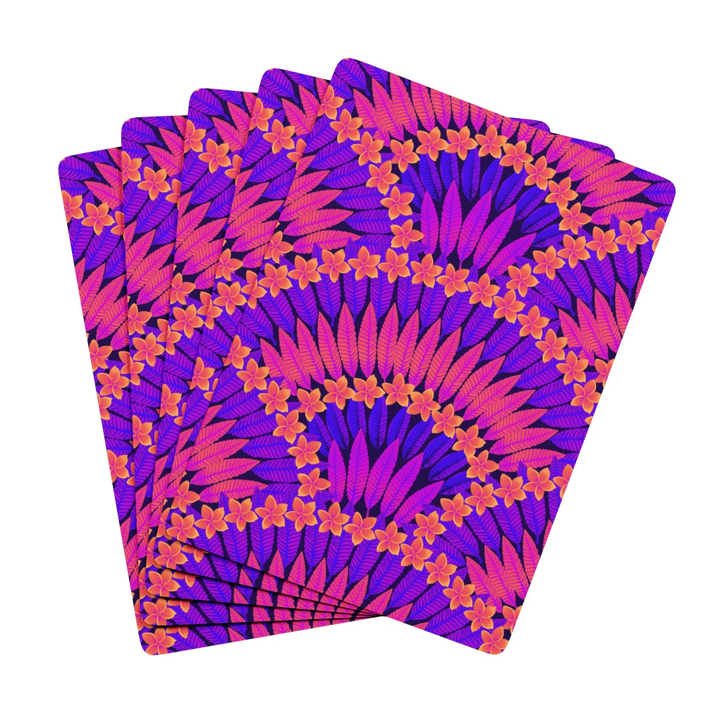 Poker Playing Cards -  Heatwave Plumeria and Palms