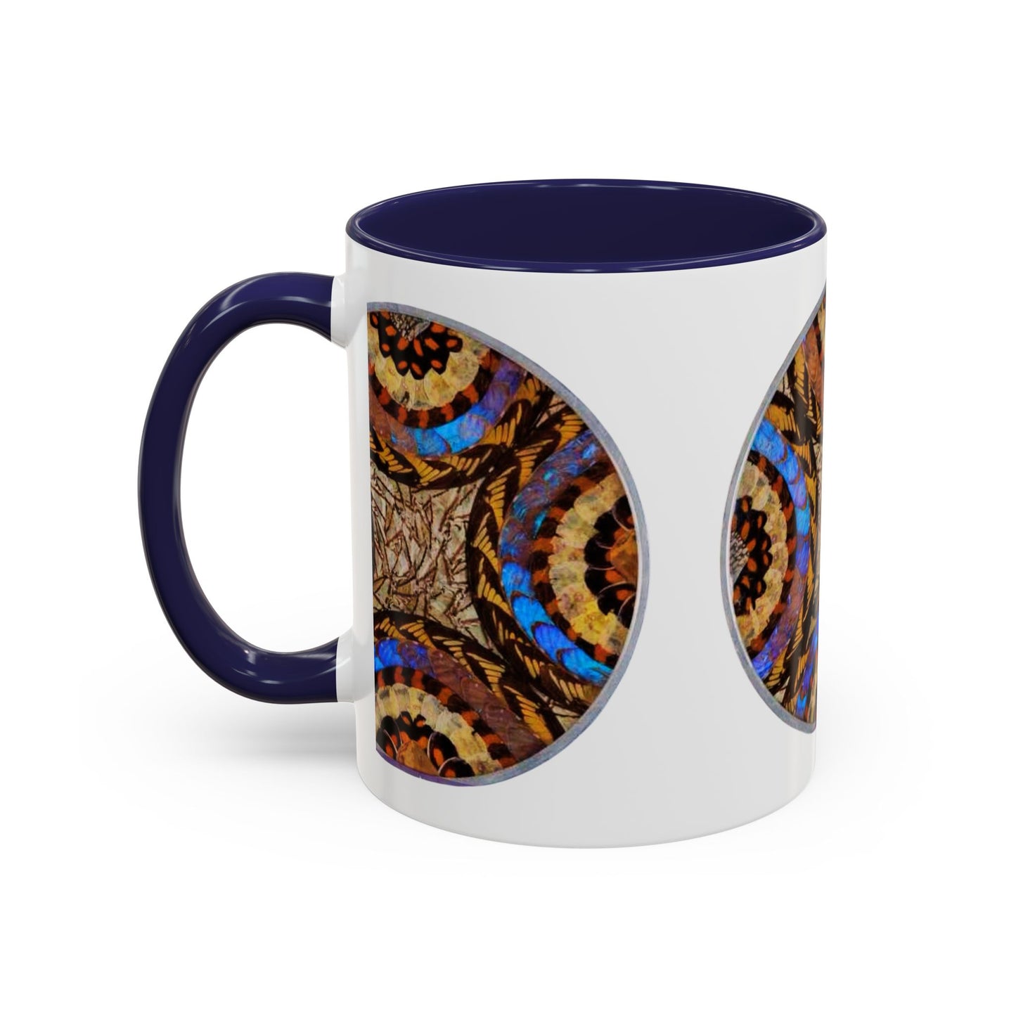 Accent Coffee Mug (11, 15oz), 8 Colors - Real Butterfly Wings Plate #3