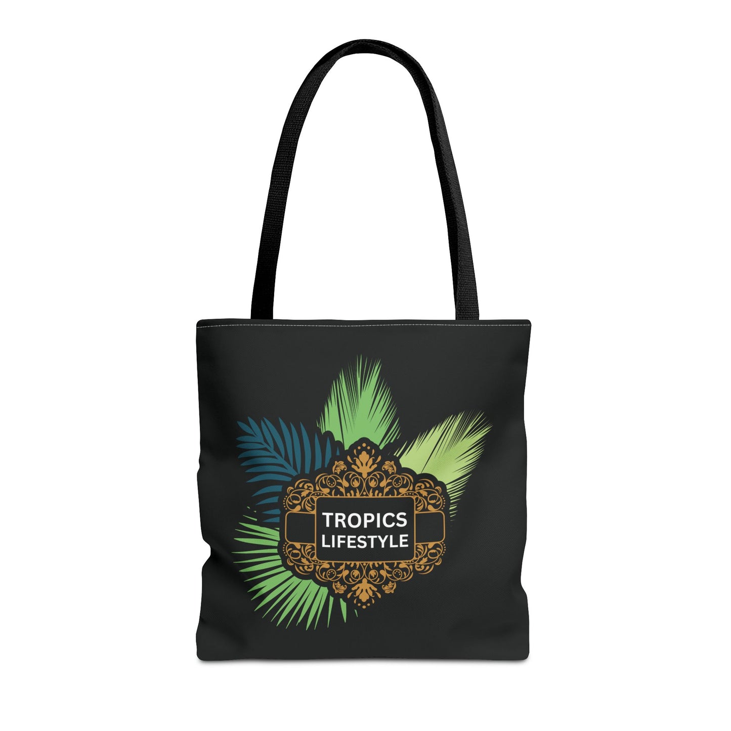 Elegant Tropics Lifestyle Logo Tote Bag - 3 Sizes, Black