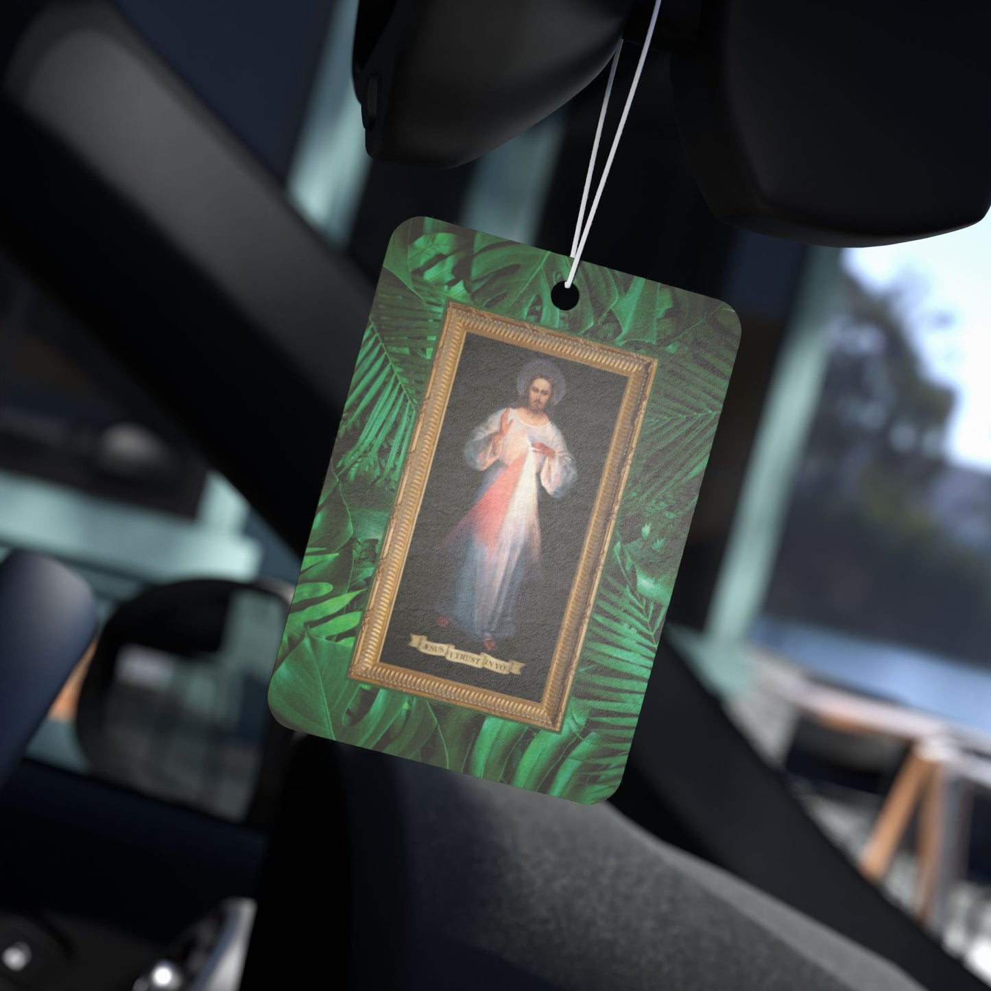 Car Air Freshener - Tropical Divine Mercy Jesus, Religious