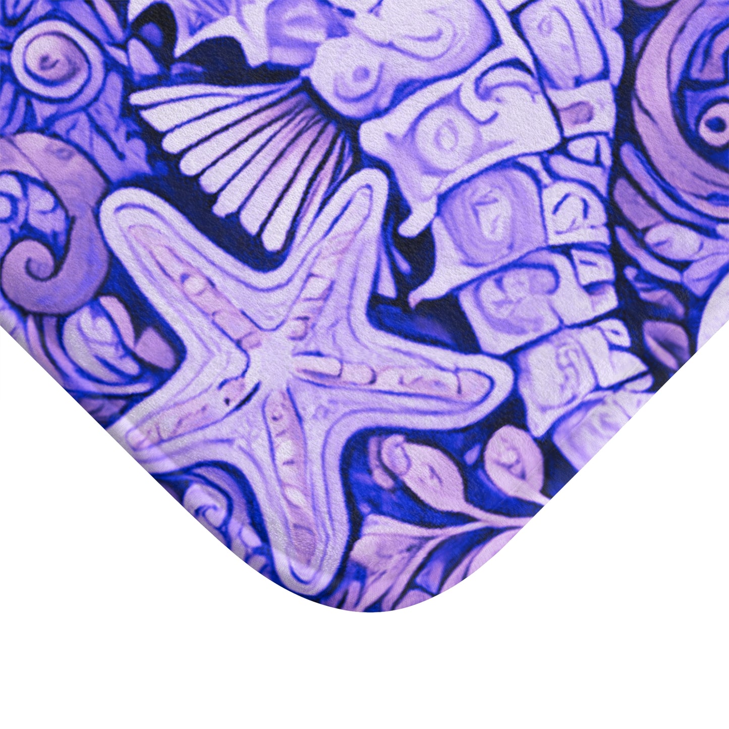 Seahorse Trio/Amethyst Bath Mat, 2 Sizes - Tropical Vibes for Home Decor