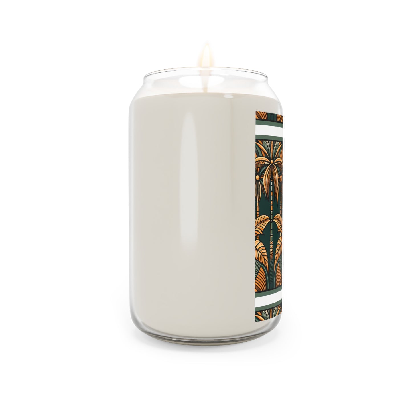 Scented Candle, 13.75oz - Deco Palm Grove, Brown/Green