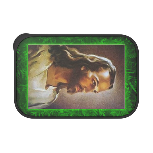 Bento Box with Utensils - Religious Tropical Glow Head of Christ