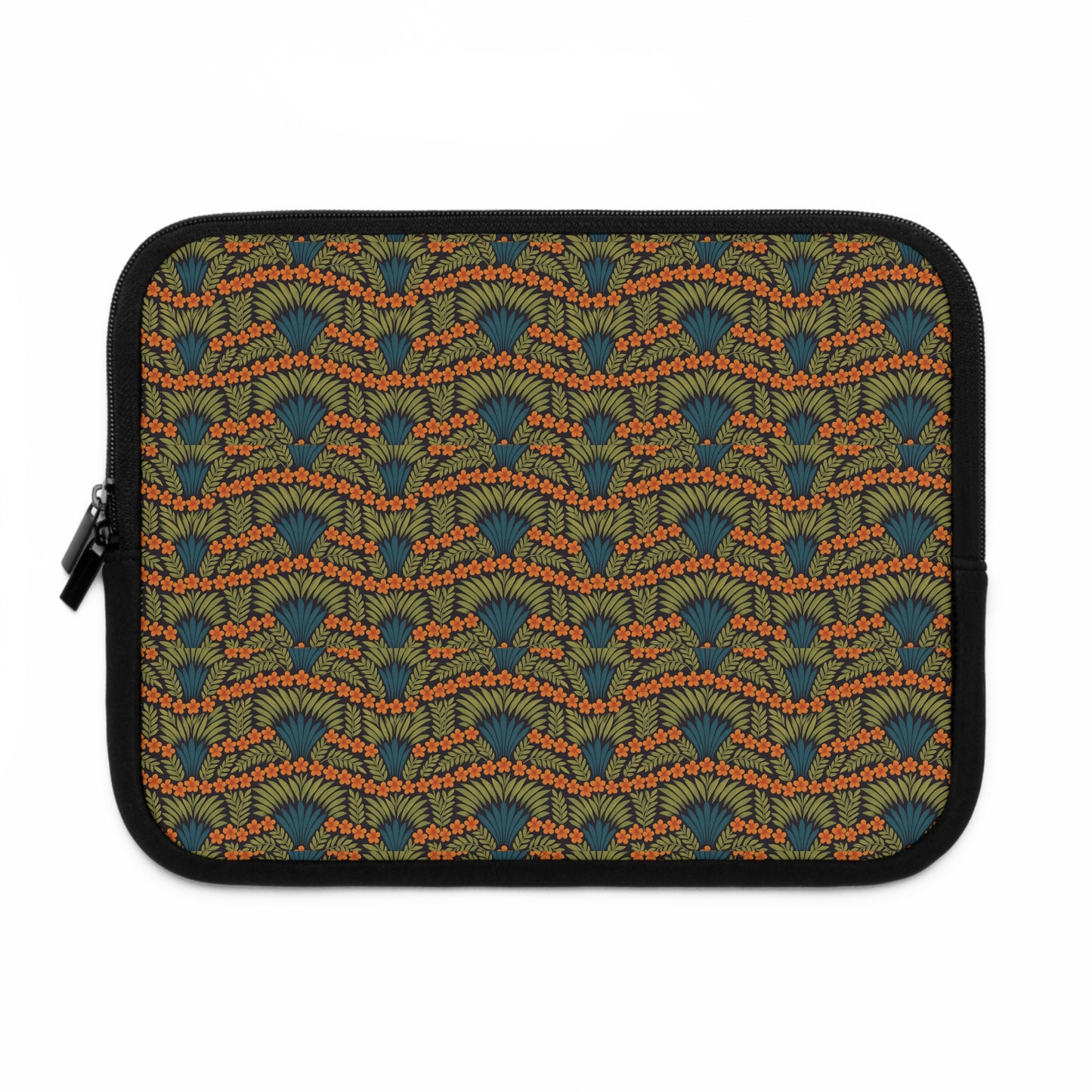 Tropical Laptop Sleeve, 5 Sizes - Perfect for Ocean Lovers & Students / Hibiscus Fan Dance, Orange