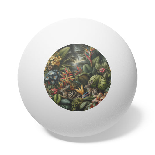 Tropical Paradise Ping Pong Balls - 6 Pack with Rainforest Rabbit Romp