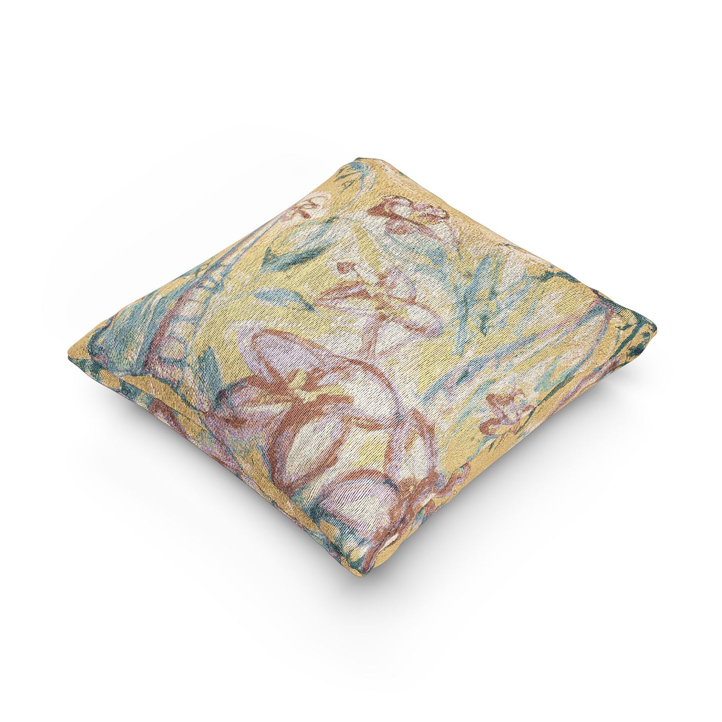 Woven Pillow, 17"W x 18"L - Tropical Doodles, Yellow