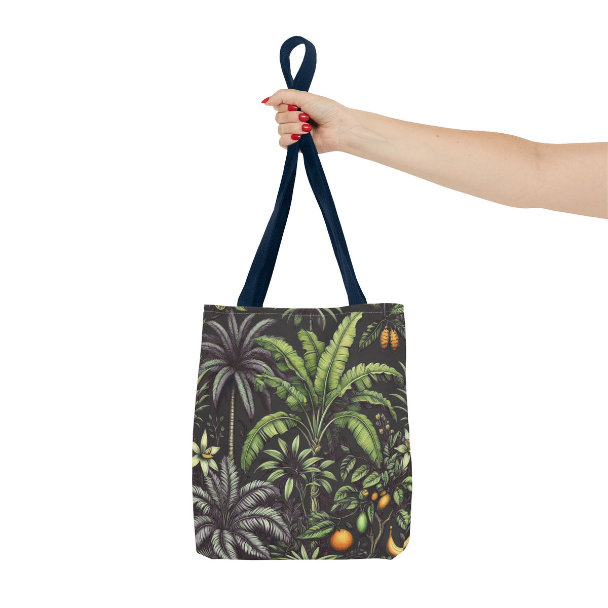 Tropical Fruit/Black Tote Bag - 3 Sizes