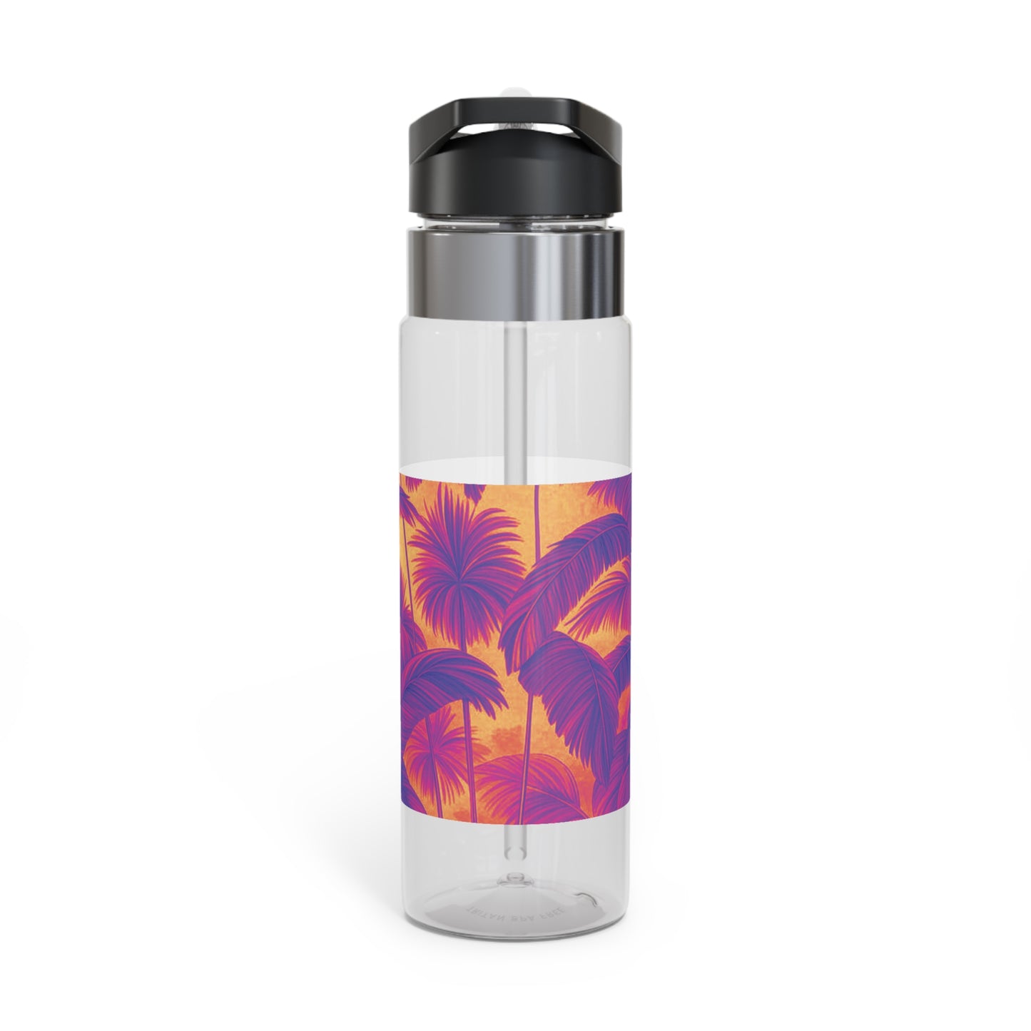 Tropical 20oz Tritan Sport Water Bottle -  Leakproof, Lightweight, BPA-Free / Palm Serenity, Pop