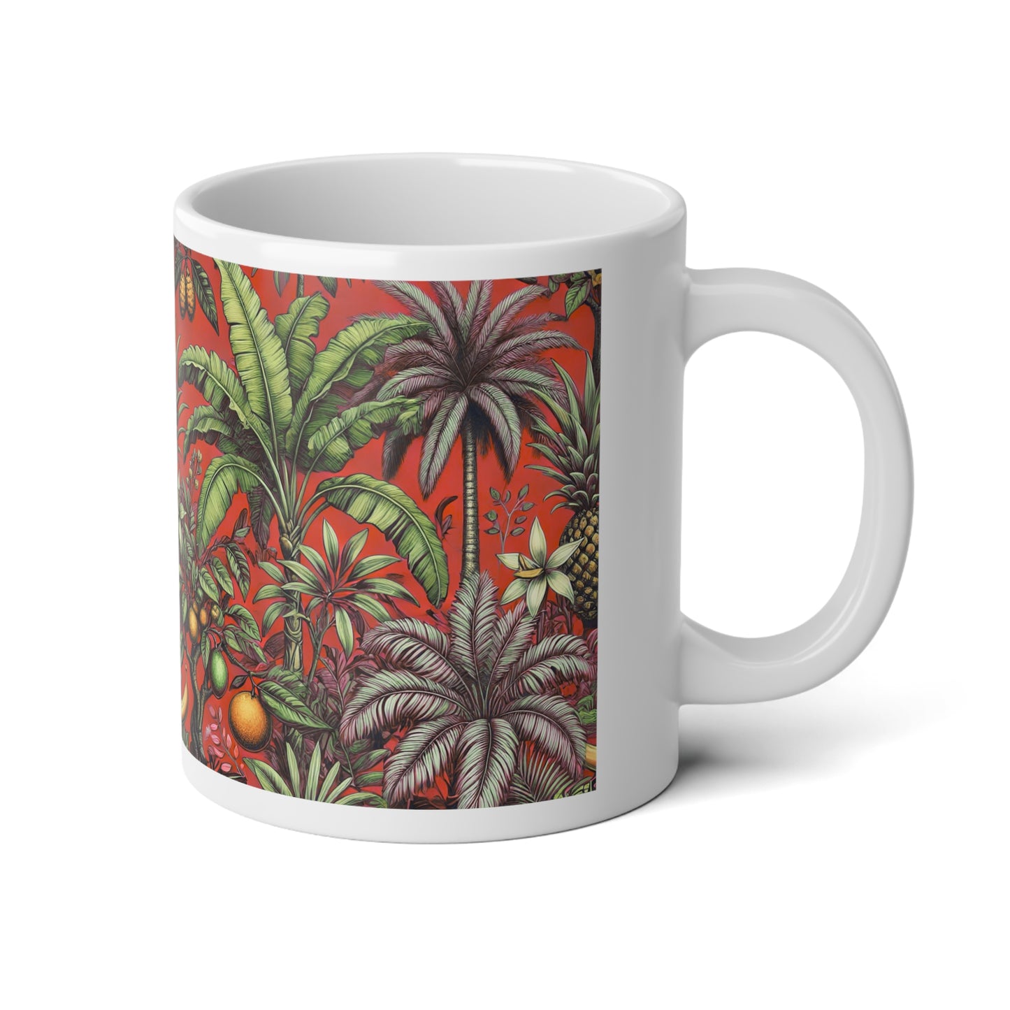 Jumbo Mug, 20oz, Tropical Fruit Redl | Tropical Coffee Cup