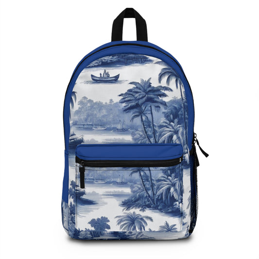 Tropical Backpack  / My Last Voyage, Dark Blue