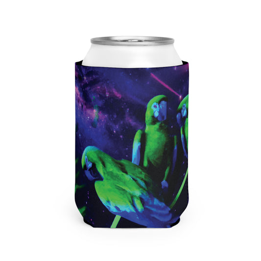 Galactic Parrots Can Cooler Sleeve - Perfect for Outdoor Picnics