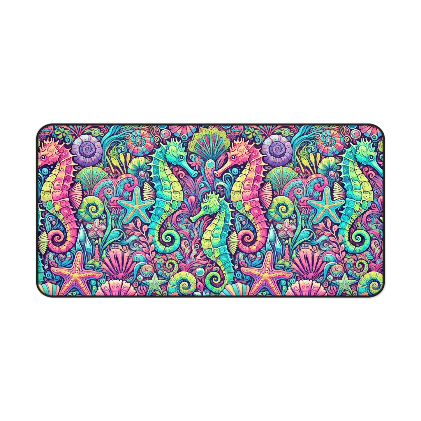 Tropical Mouse Pad/Desk Mat, 3 Sizes - Perfect for Home Office / Seahorses, Pop