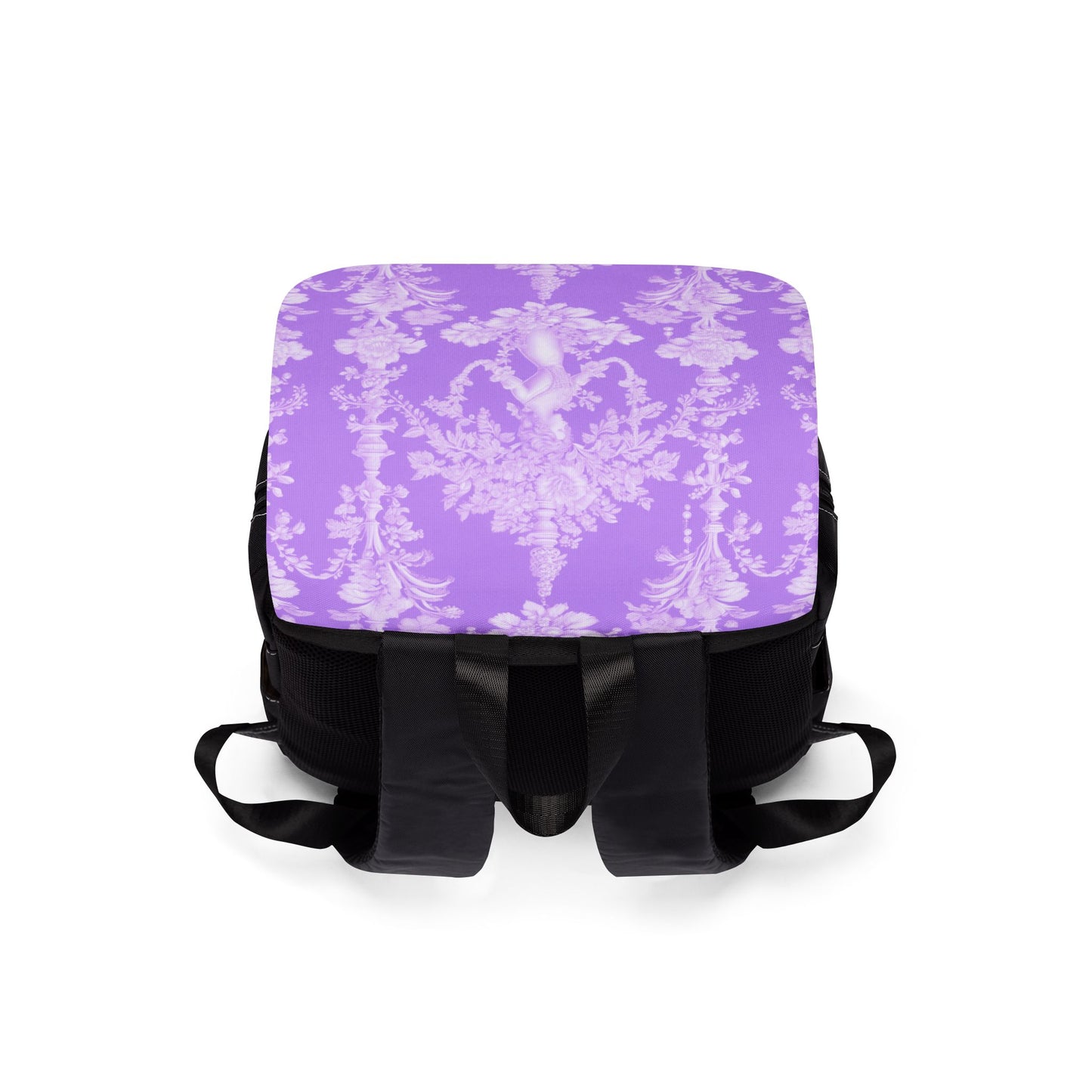 Tropical Casual Backpack - Perfect for Everyday Adventures / Pearl Lady Toile, Purple