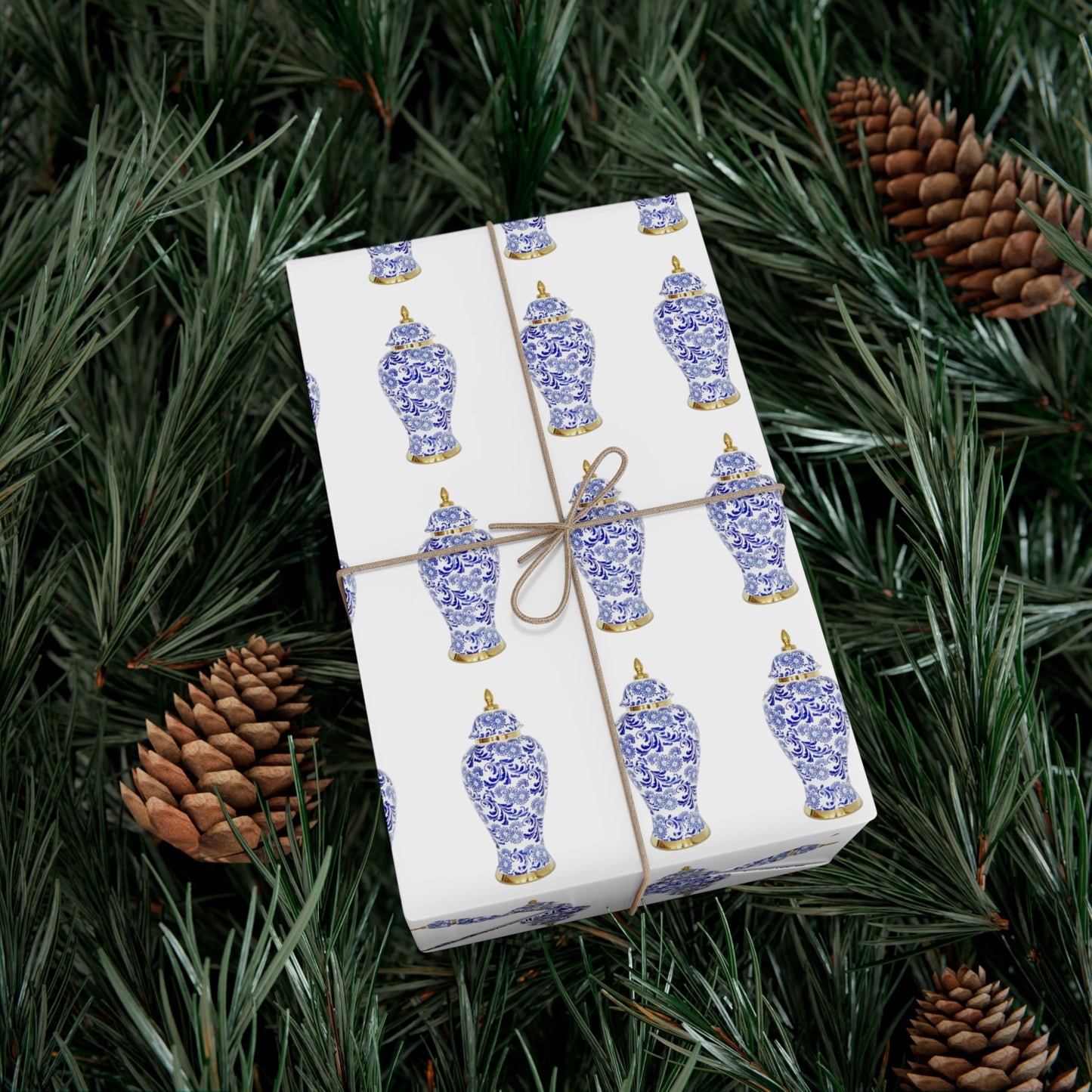 Gift Wrap Papers, Blue and White Ginger Jar, 3 Sizes