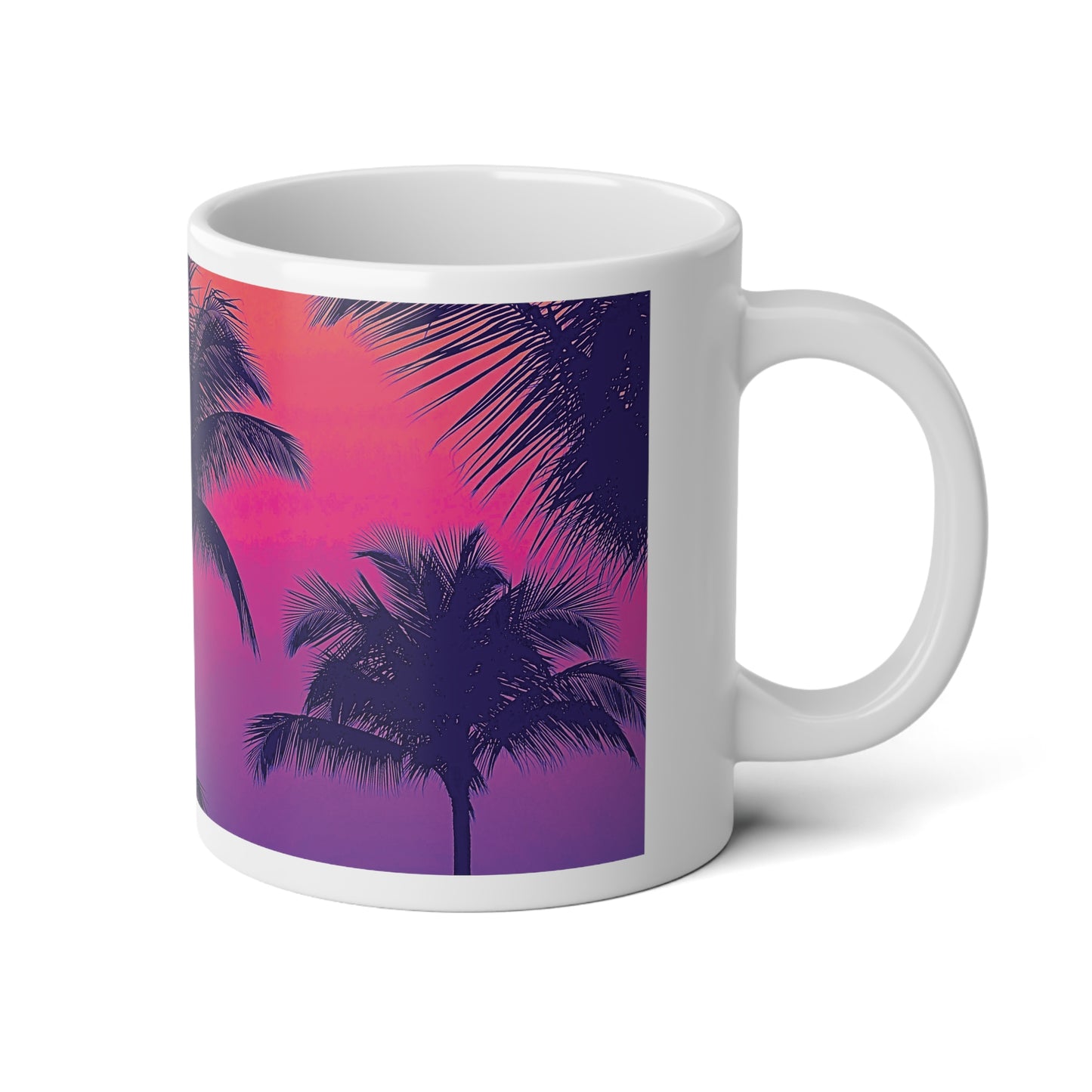Jumbo Mug, 20oz, Palm Glow Pop | Tropical Coffee Cup