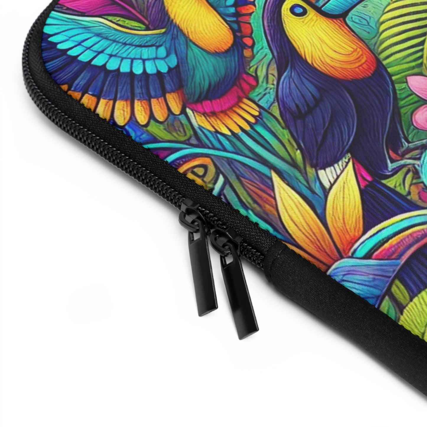 Tropical Laptop Sleeve, 5 Sizes - Perfect for Beach Lovers & Students / Rainforest Music