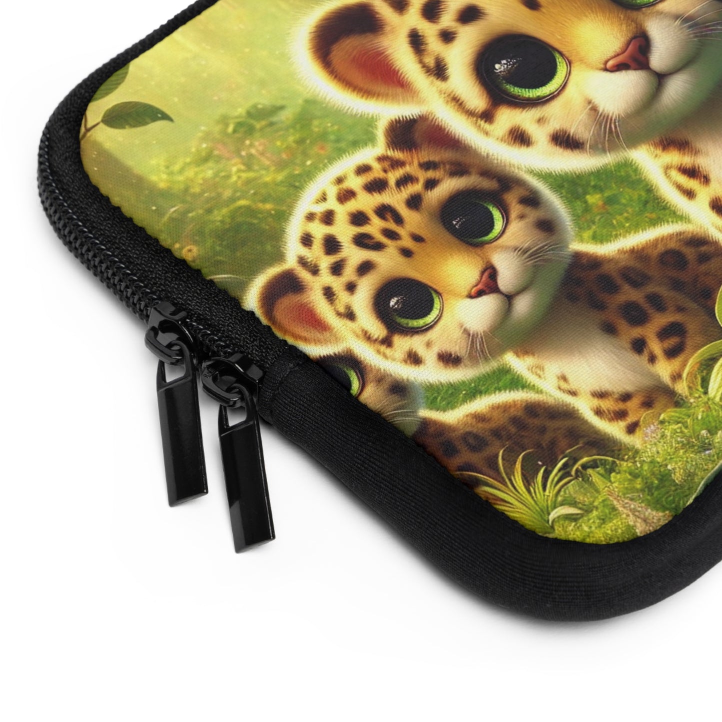 Tropical Laptop Sleeve, 5 Sizes - Perfect for Rainforest Lovers & Students / Baby Jaguars