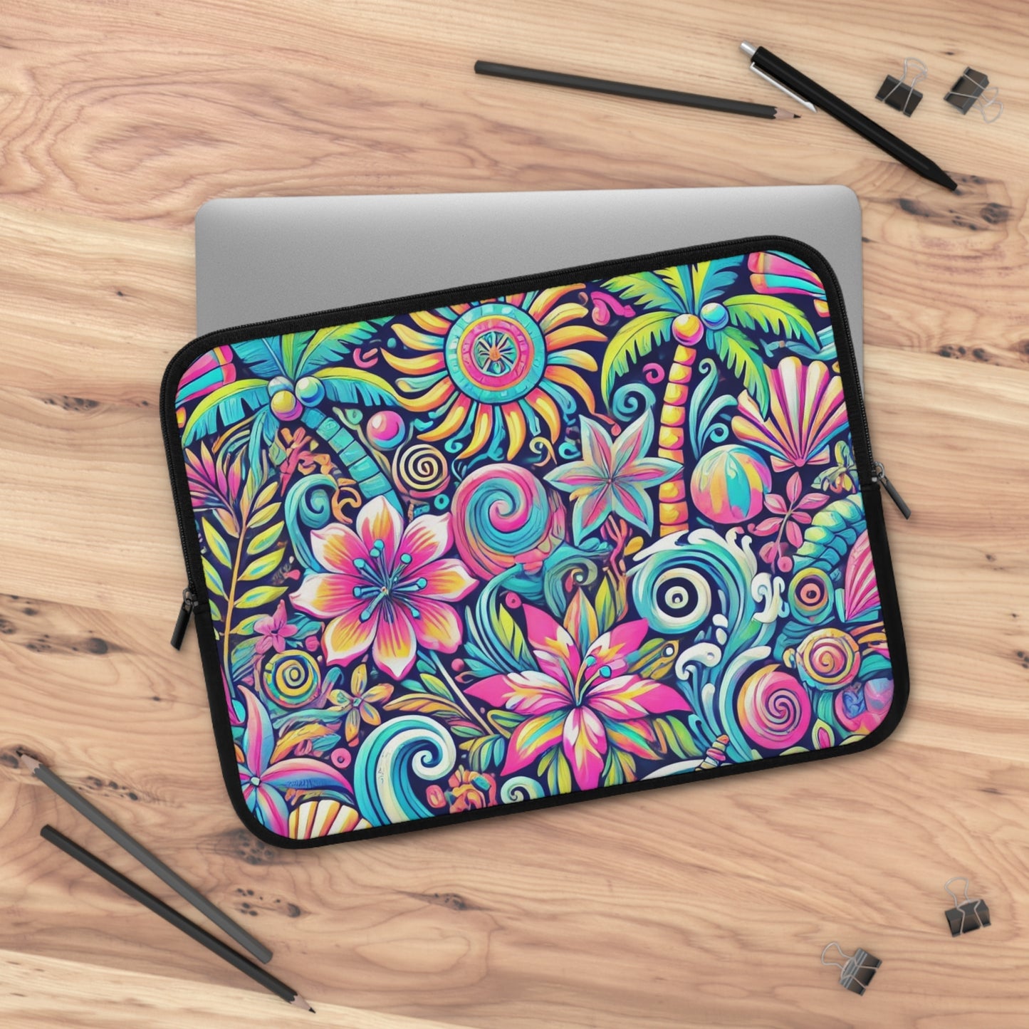Tropical Laptop Sleeve, 5 Sizes - Perfect for Floral Lovers & Students / Happy Tropics