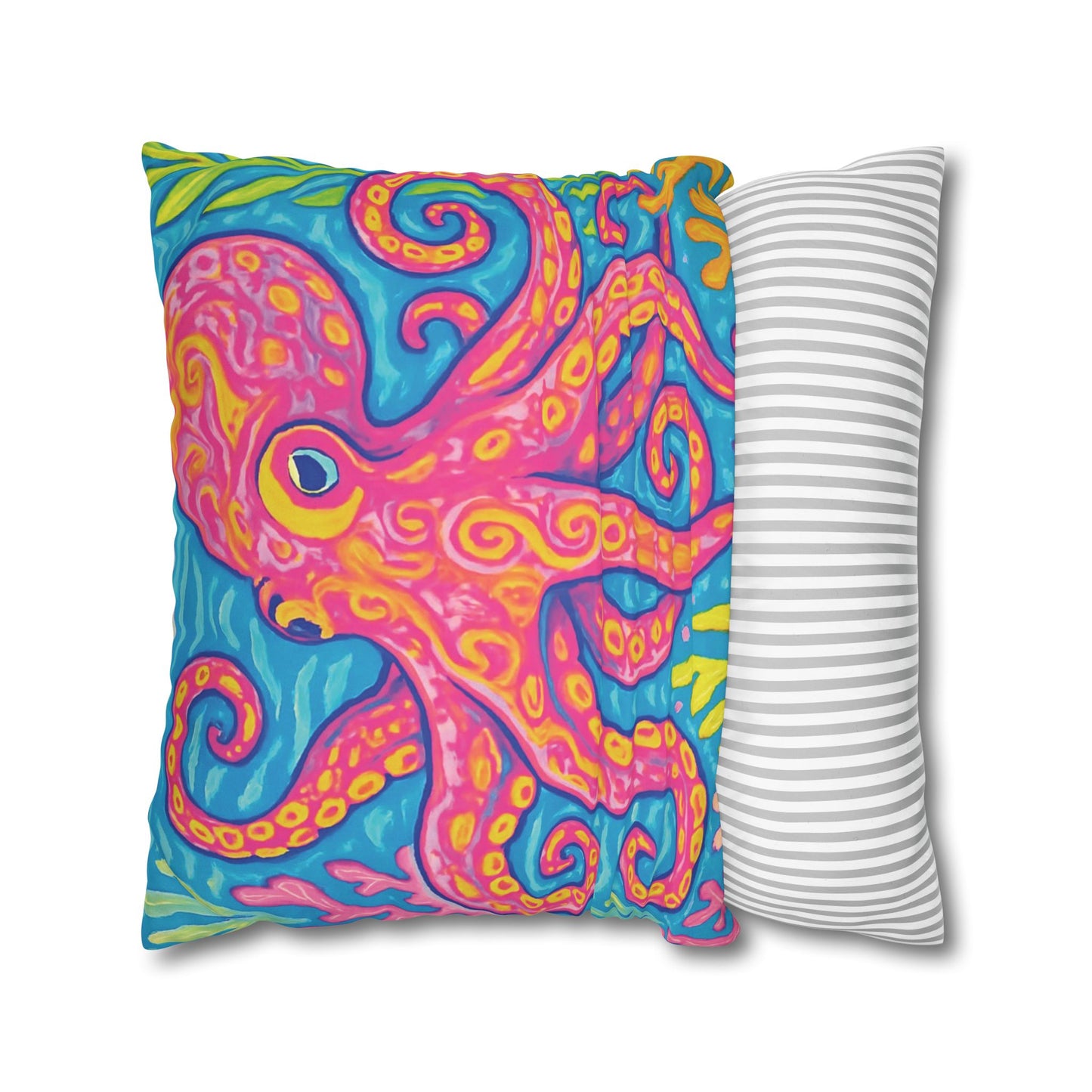 Faux Suede Square Pillowcase - Kraken Joe
