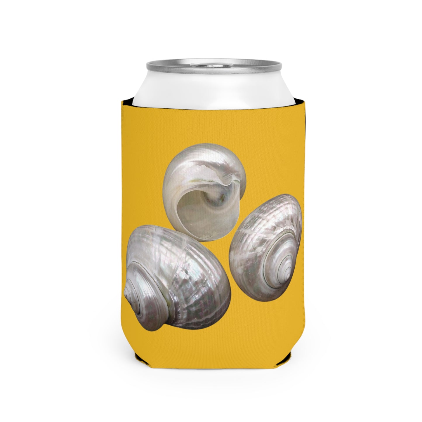 Three Nautilus Shells/Yellow Cooler Sleeve - Perfect for Outdoor Picnics
