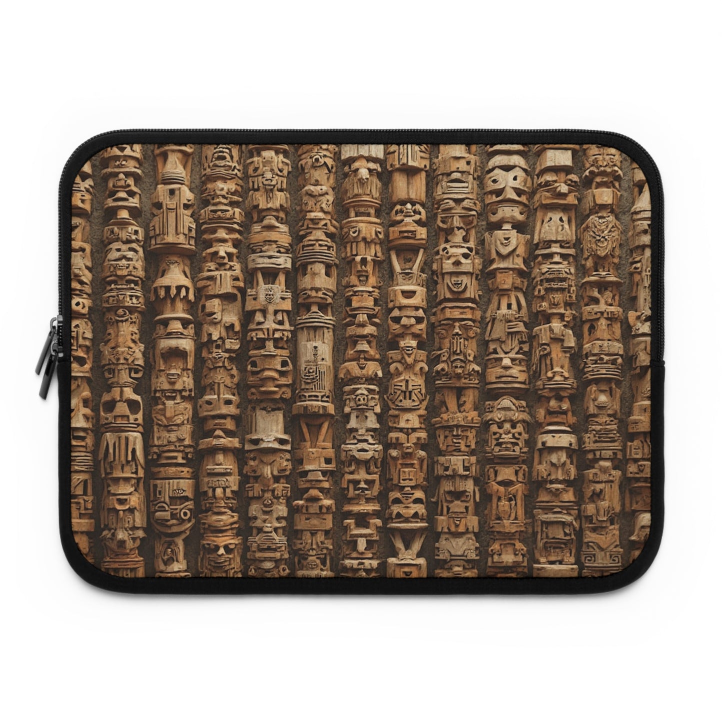 Tropical Laptop Sleeve, 5 Sizes - Perfect for Beach Lovers & Students / Ancient Tiki Totems
