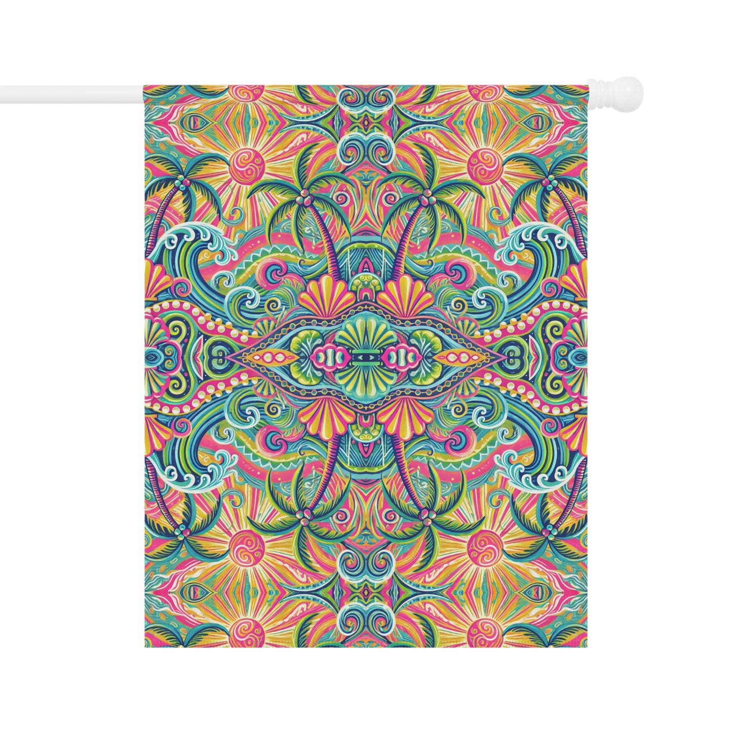 Tropical Garden Flag - Perfect for Outdoor Decor / Kaleido Bay