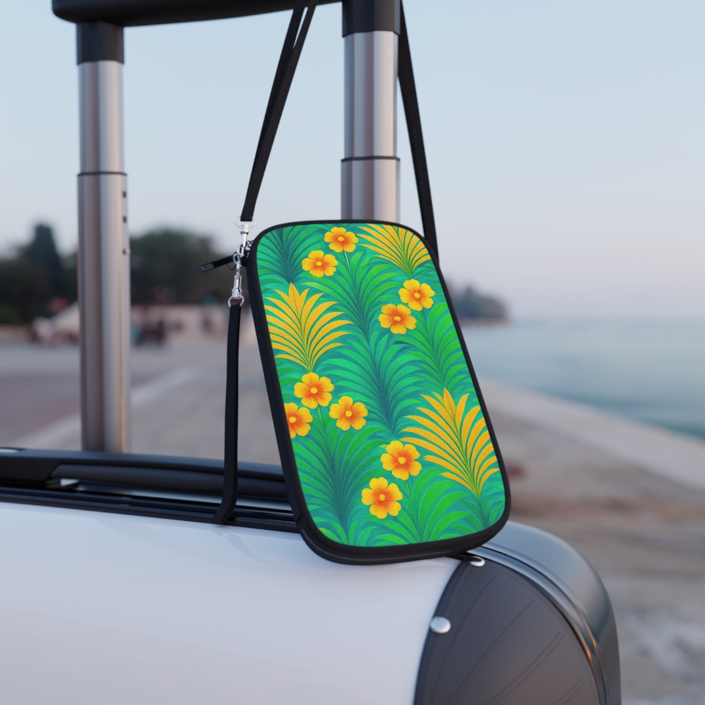 Passport Wallet – Perfect for Travelers & Adventurers / Sunrise Palms, Green